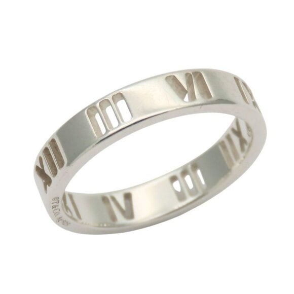 Tiffany & Co Ring Atlas Open Narrow 925 Silver Approx 1.97 g Silver